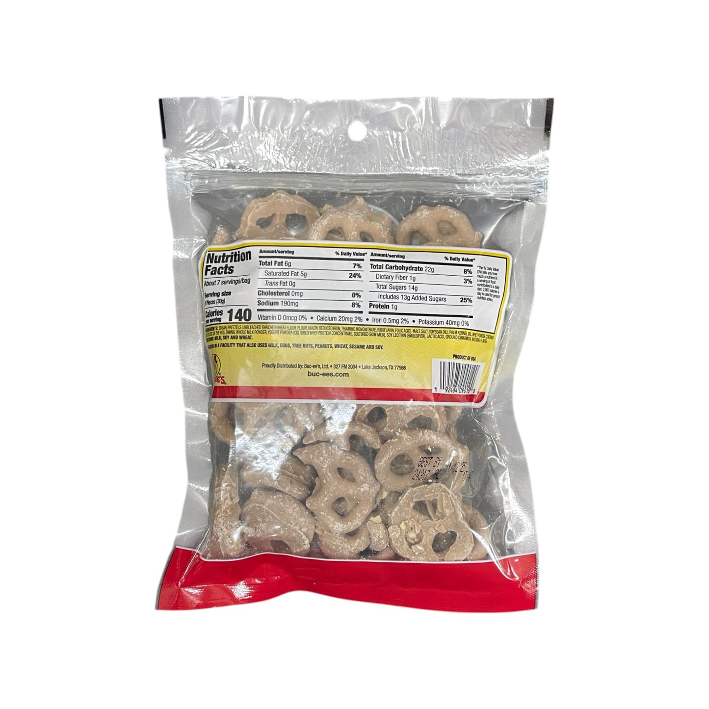 Buc-ee's Yogurt Pretzels | 8oz | Cinnamon