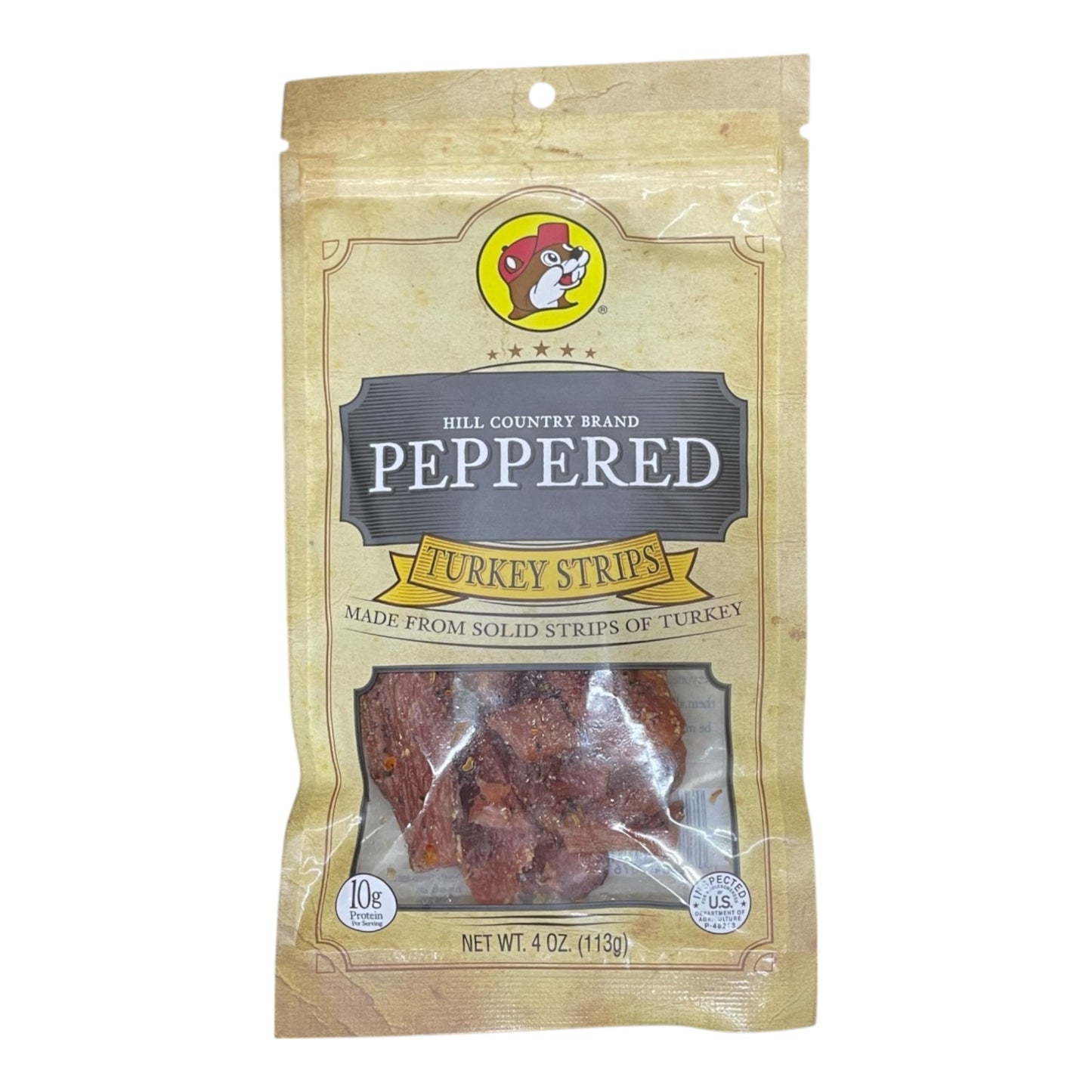 Buc-ee's Turkey Jerky Strips | 4oz | Peppered